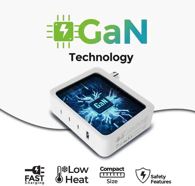 Alt view image 8 of 9 - IOGEAR GearPower 145W Multiport Charger - 145 W - 4 ft Cable - 28 V DC Output - 5 A - 1