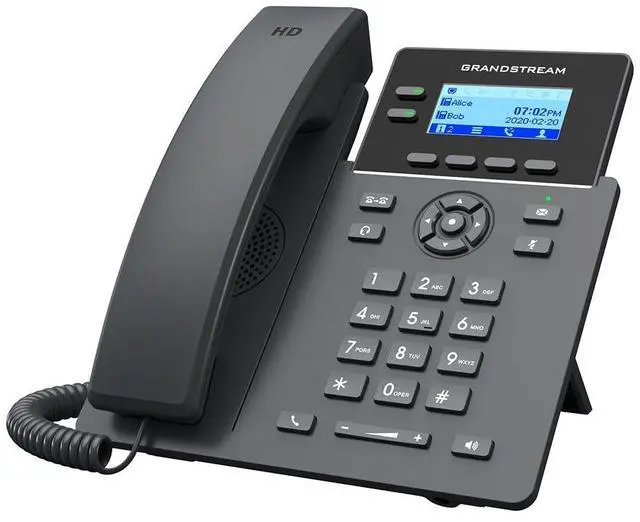Alt view image 2 of 4 - Grandstream GRP2602G IP Phone | 2 Lines, 4 SIP Accounts | 2.4-Inch LCD Display | Dual-Port Gigabit Ethernet with Integrated PoE