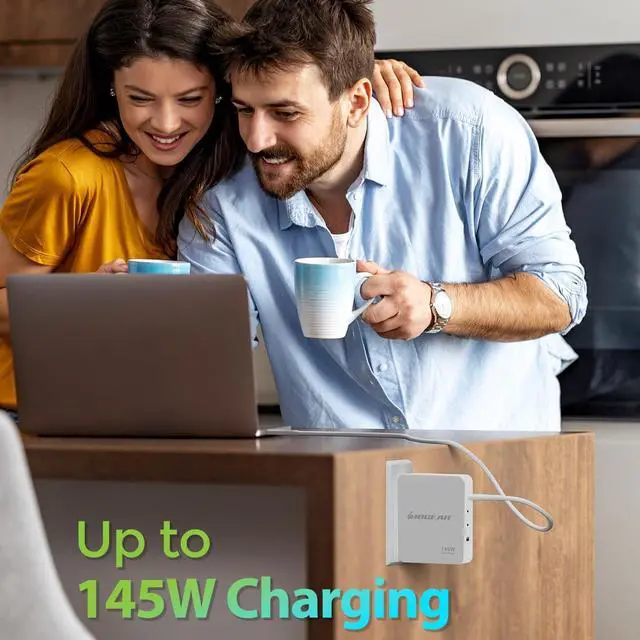 Alt view image 6 of 9 - IOGEAR GearPower 145W Multiport Charger - 145 W - 4 ft Cable - 28 V DC Output - 5 A - 1