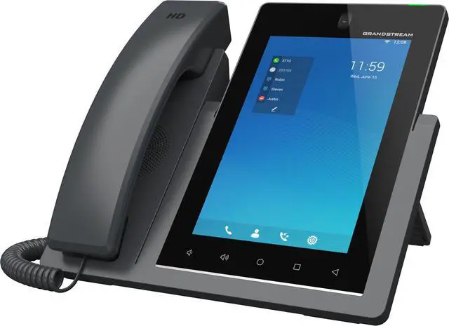 Alt view image 2 of 5 - Grandstream GXV3470 IP Video Phone | 16 Lines, 16 SIP Accounts | 7-Inch Color Touch Screen | Wi-Fi 6 | Dual-Port Gigabit Ethernet with Integrated PoE