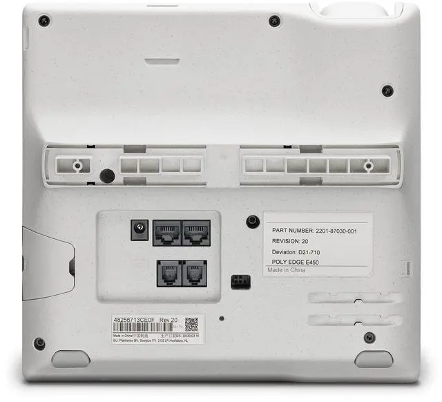 Alt view image 4 of 6 - Poly Edge E450 IP Desk Phones (Plantronics + Polycom)  Easy to Install with Included Wi-Fi  8-line Keys Supporting up to 32 Lines - Integrated Bluetooth for Mobile Phone and Headset Pairing