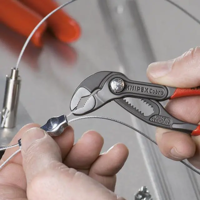 Alt view image 3 of 8 - KNIPEX 5 Pc Pliers Cobra Set In Tool Roll, Black