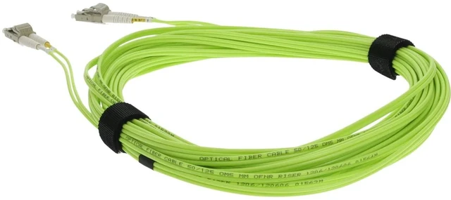 Alt view image 11 of 12 - Add-on Addon 1m Lc (male) To Lc (male) Lime Green Om5 Duplex Fiber Patch Cable