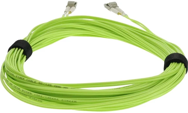 Alt view image 10 of 12 - Add-on Addon 1m Lc (male) To Lc (male) Lime Green Om5 Duplex Fiber Patch Cable