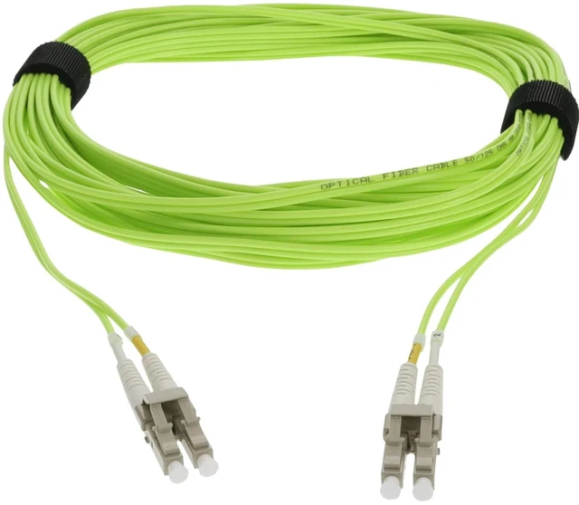 Alt view image 6 of 12 - Add-on Addon 1m Lc (male) To Lc (male) Lime Green Om5 Duplex Fiber Patch Cable