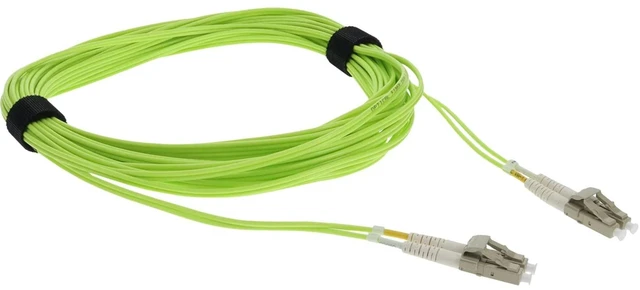 Alt view image 7 of 12 - Add-on Addon 1m Lc (male) To Lc (male) Lime Green Om5 Duplex Fiber Patch Cable