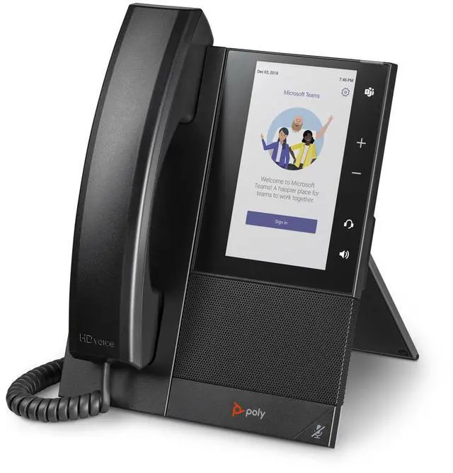 Main image of Poly CCX 505 Teams Edition Phone with Handset (Polycom) - Wi-Fi Enabled - Acoustic Fence & NoiseBlockAI Technologies - 5' LCDDisplay - Integrated BT & USB Headset Ports-Works w/Teams (Certified)&More