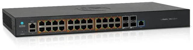 Main image of cambium networks cnmatrix ex2028-p, intelligent ethernet poe switch, 24 1g and 4 sfp+ fiber ports (mx-ex2028pxa-u)