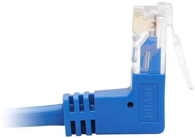 Alt view image 5 of 6 - TRIPP LITE N204-S15-BL-UP 15 ft. Cat 6 Blue Up-Angle Gigabit Molded Slim UTP Ethernet Cable (RJ45 Right-Angle Up M to RJ45 M)
