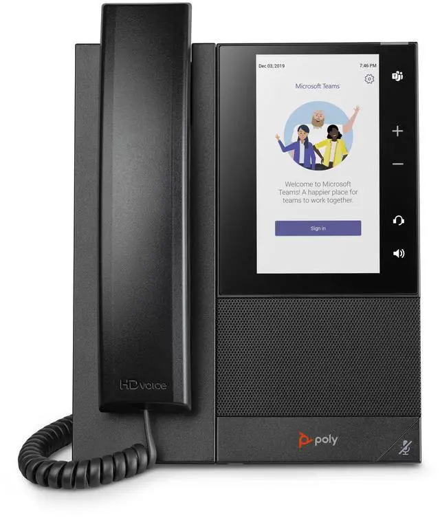 Alt view image 5 of 6 - Poly CCX 505 Teams Edition Phone with Handset (Polycom) - Wi-Fi Enabled - Acoustic Fence & NoiseBlockAI Technologies - 5' LCDDisplay - Integrated BT & USB Headset Ports-Works w/Teams (Certified)&More