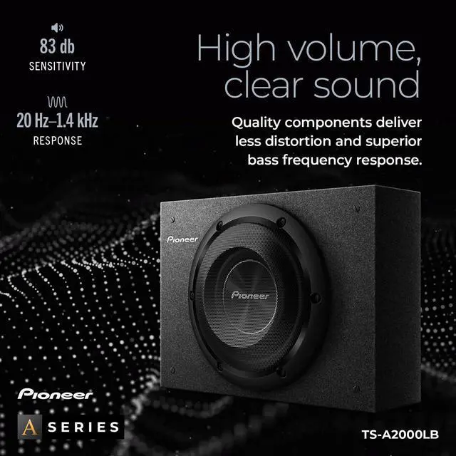 Alt view image 14 of 15 - pioneer 8" shalow 700w slim box and woof