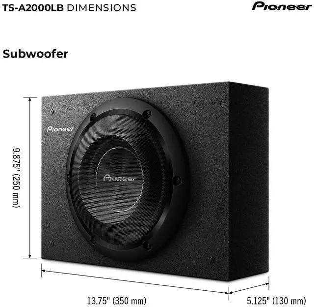Alt view image 15 of 15 - pioneer 8" shalow 700w slim box and woof