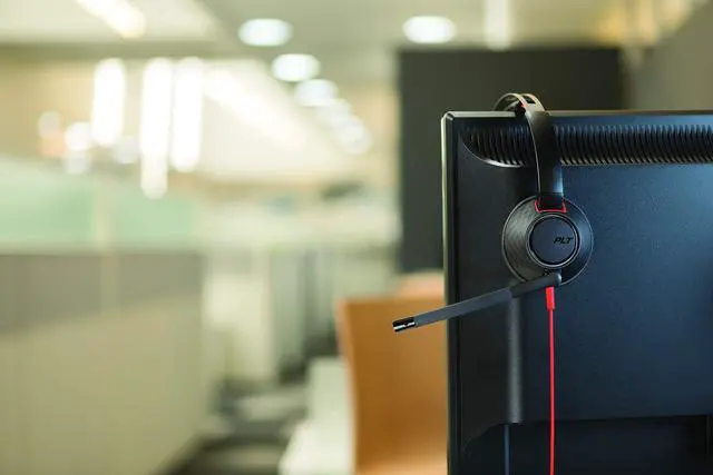 Alt view image 10 of 10 - Poly Blackwire 5210 Headset - Mono - USB Type C, USB, Mini-phone (3.5mm) - Wired - 20 Hz - 20 kHz - On-ear - Monaural - Supra-aural - Noise Cancelling Microphone