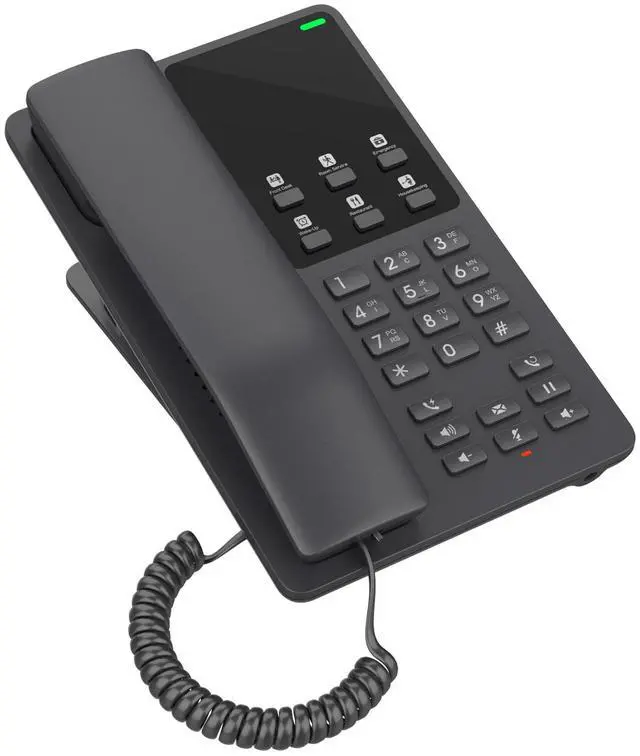 Alt view image 2 of 3 - Grandstream GHP621 Hotel IP Phone | 2 Lines, 2 SIP Accounts | Power Adapter Not Included | Black