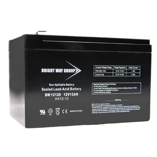 Alt view image 4 of 4 - Bright Way Group BW 12120 F1 (0193) BWG 12120 F1 Sealed-Lead Acid Battery