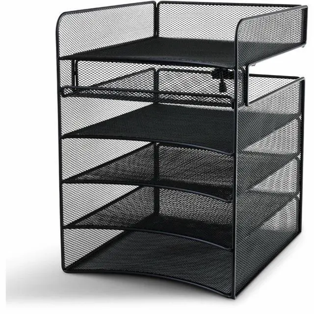 Alt view image 6 of 9 - Safco Horiz Hanging Organizer 10"x12"x14" Black 3240BL