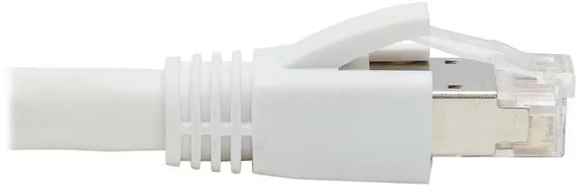 Alt view image 2 of 4 - Tripp Lite Cat8 40G PoE Shielded Ethernet Cable, 15 Feet / 4.6 Meters, White, High Speed, Power Over Ethernet, RJ45, Snagless SSTP, Male-to-Male, Network Patch LAN, (N272-F15-WH)