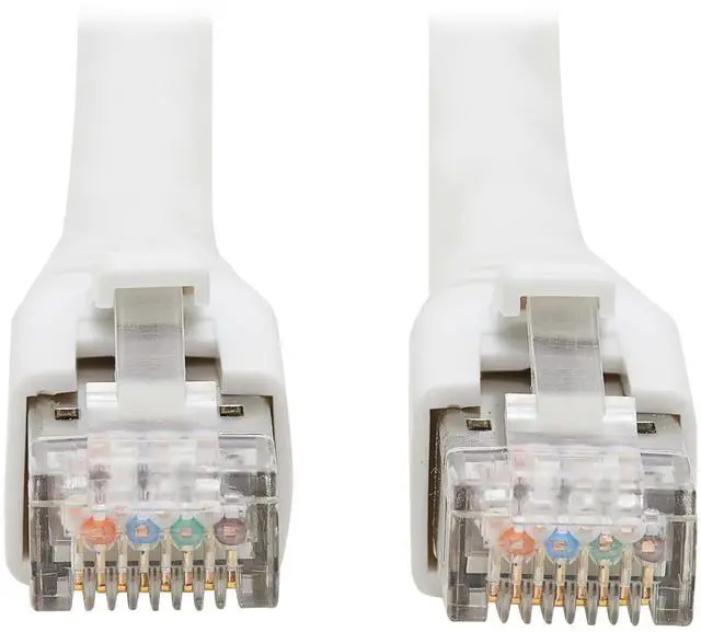 Alt view image 4 of 4 - Tripp Lite Cat8 40G PoE Shielded Ethernet Cable, 15 Feet / 4.6 Meters, White, High Speed, Power Over Ethernet, RJ45, Snagless SSTP, Male-to-Male, Network Patch LAN, (N272-F15-WH)