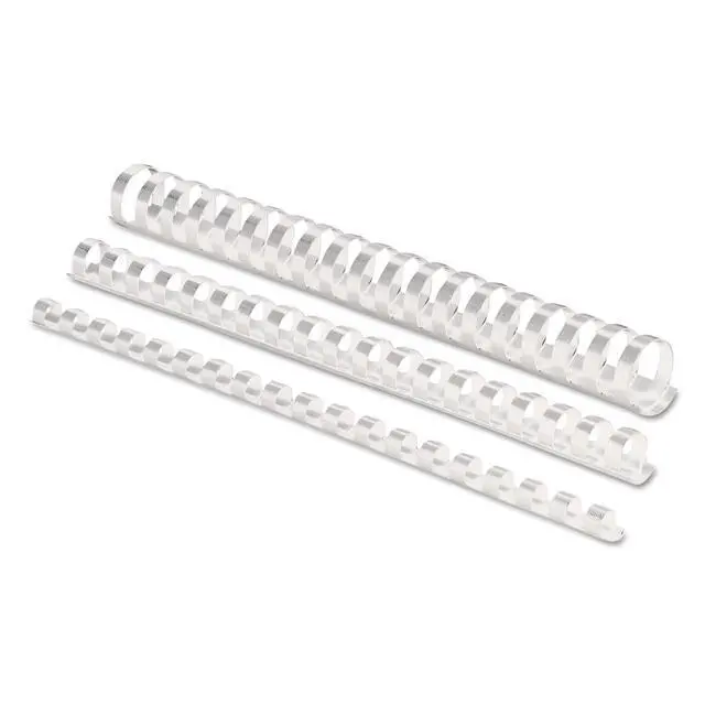 Alt view image 4 of 4 - Plastic Binding Combs, 90 Sheet Capacity, 1/2 Inch, White, 100 per Pack