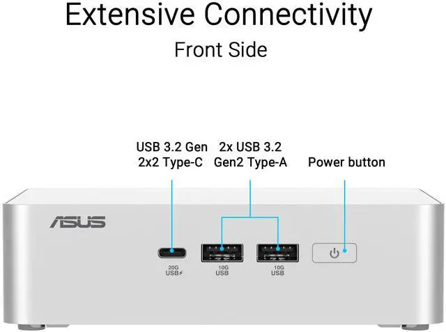 Alt view image 17 of 20 - Asus NUC 15 Pro Plus RNUC15CRSU9089AU Desktop Computer - Intel Core Ultra 9 285H - 32 GB - 1 TB SSD - Mini PC - Silver - Intel Chip - Windows 11 Home - Intel Arc 140T Graphics DDR5 SDRAM - IEEE 802.11