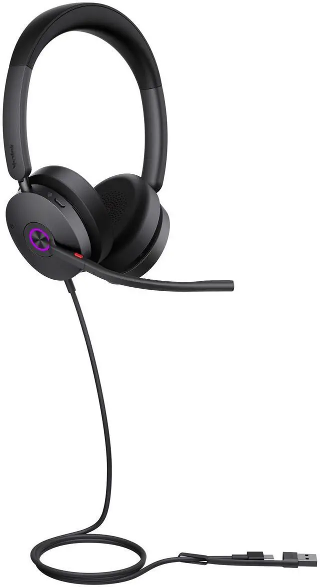 Main image of Yealink UH48 Dual UC Headset - USB-C/A, Hybrid ANC, 4 Microphone Noise Cancellation, Dual Busylights