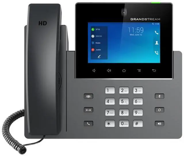 Main image of Grandstream GXV3450 IP Video Phone | 16 Lines, 16 SIP Accounts | 5-Inch Color Touch Screen | Wi-Fi 5 | Dual-Port Gigabit Ethernet with Integrated PoE