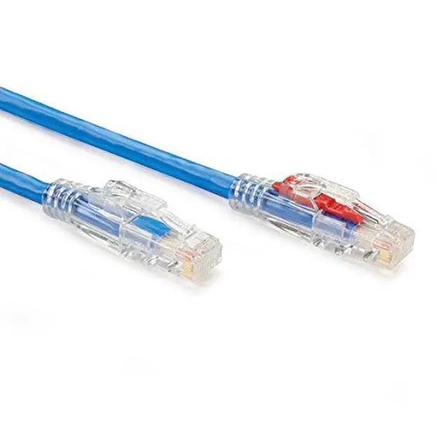 Alt view image 2 of 2 - Black Box C6PC70-BL-07 Black Box GigaTrue 3 CAT6 550-MHz Lockable Patch Cable (UTP), Blue, 7-ft. (2.1-m) - Category 6 for Network Device - Patch Cable - 7 ft - 1 x RJ-45 Male Network - 1 x RJ-45 Male