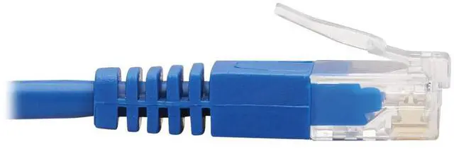 Alt view image 14 of 14 - TRIPP LITE N204-S10-BL-RA 10 ft. Cat 6 Blue Right-Angle Gigabit Molded Slim UTP Ethernet Cable (RJ45 Right-Angle M to RJ45 M)