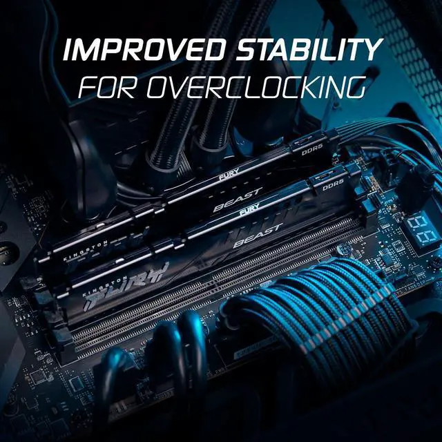 Alt view image 4 of 7 - Kingston Fury Beast 8GB 6000MT/s DDR5 CL30 Desktop Memory | AMD Expo | Single Module | KF560C30BBE-8