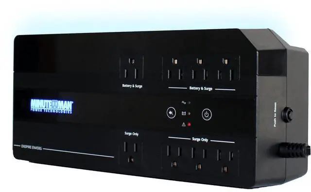 Alt view image 7 of 7 - Minuteman Enspire-G EN450G 450VA Compact/Desktop/Floor/Wall Mountable UPS - Compact/Desktop/Floor/Wall Mountable - 3 Minute Stand-by - 120 V AC Input - 140 V AC, 120 V AC, 95 V AC Output - Simulated S