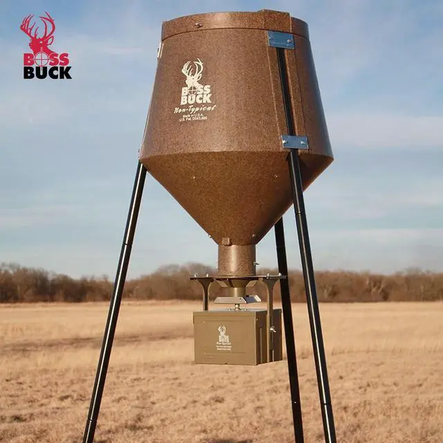 Alt view image 19 of 20 - Boss Buck BB-1.5BB 12V High Torque Motor Hunting Game Feeder Kit w/ Timer Holder