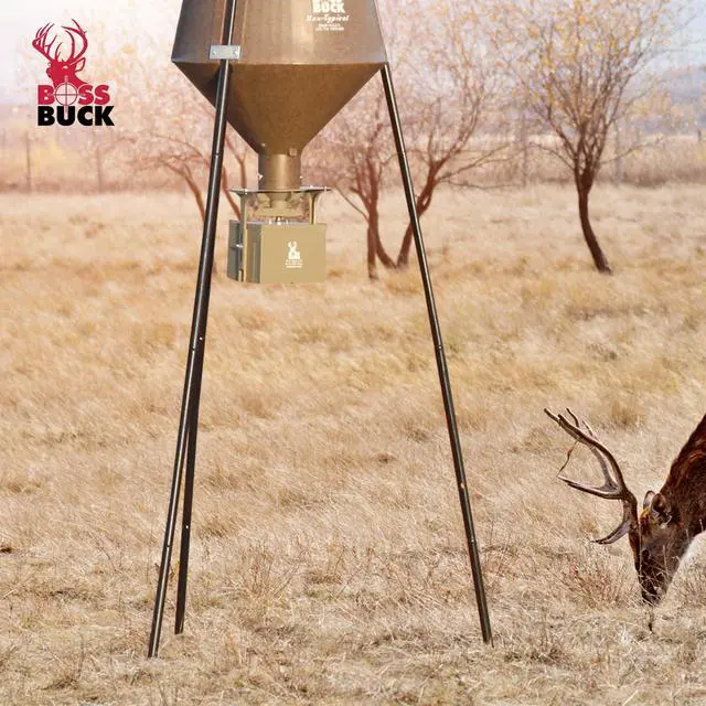 Alt view image 20 of 20 - Boss Buck BB-1.5BB 12V High Torque Motor Hunting Game Feeder Kit w/ Timer Holder