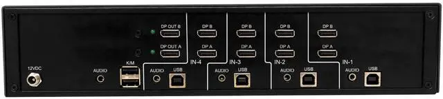 Alt view image 2 of 5 - Tripp Lite Secure KVM Switch 4-Port DisplayPort, United States Government NIAP-Certified PP4.0 Security, Common Access Card (CAC) Port, 4K @ 30Hz Video, TAA Compliant, 3-Year Warranty (B002-DP1AC4-N4)