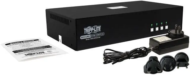 Alt view image 4 of 5 - Tripp Lite Secure KVM Switch 4-Port DisplayPort, United States Government NIAP-Certified PP4.0 Security, Common Access Card (CAC) Port, 4K @ 30Hz Video, TAA Compliant, 3-Year Warranty (B002-DP1AC4-N4)