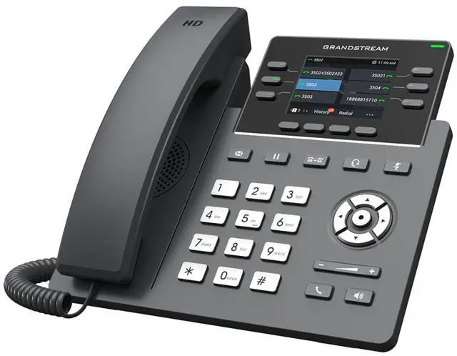 Main image of GRP2615 IP Phone | 10 Lines, 5 SIP Accounts | 4.3-Inch Color Display | Wi-Fi 5 | Dual-Port Gigabit Ethernet with Integrated PoE