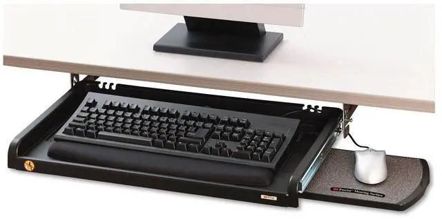 Alt view image 8 of 12 - 3M KD45 Keyboard Tray,25 in W,Black