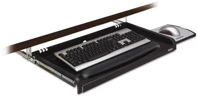 Alt view image 9 of 12 - 3M KD45 Keyboard Tray,25 in W,Black
