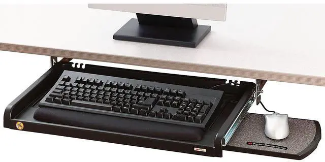 Alt view image 10 of 12 - 3M KD45 Keyboard Tray,25 in W,Black