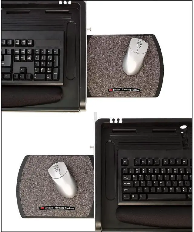 Alt view image 12 of 12 - 3M KD45 Keyboard Tray,25 in W,Black