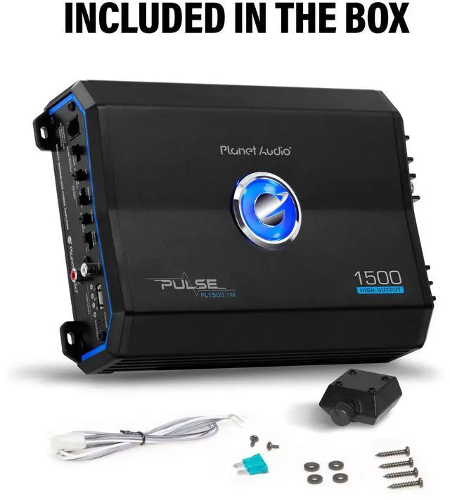 Alt view image 15 of 15 - Planet Audio Pulse 1500W Monoblock Class AB MOSFET Amplifier w/ Remote PL1500.1M