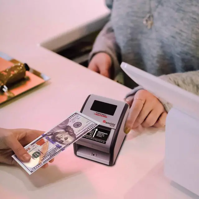 Alt view image 7 of 7 - Cassida Omni-ID 2-in-1 Currency Counterfeit Detector with UV Identification Verification Lights Bill Checker with Infrared, Magnetic and Ultraviolet Sensors - Easy to Read PASS/FAIL Display