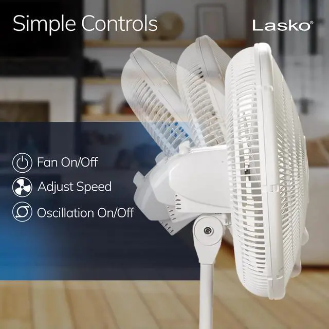 Alt view image 9 of 11 - Lasko 2520 Oscillating Stand Fan