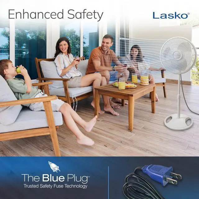 Alt view image 11 of 11 - Lasko 2520 Oscillating Stand Fan
