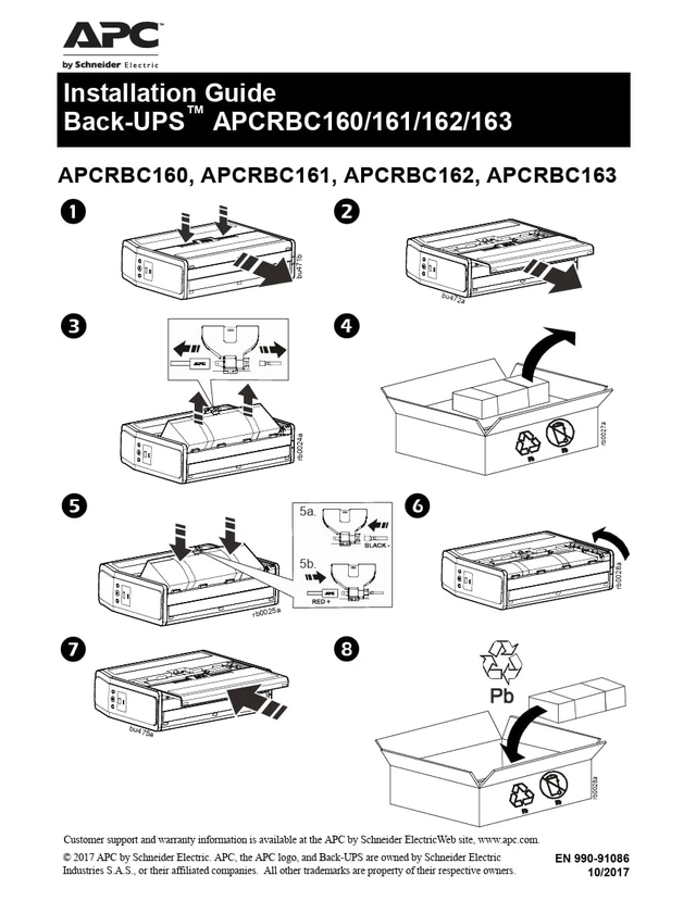 Alt view image 2 of 4 - Genuine UPS Replacement Battery RBC163 for Sine Wave UPS BR1500MS2 Genuine replacement battery for Back-UPS Pro Sinewave UPS model BR1500MS2. Restores runtime