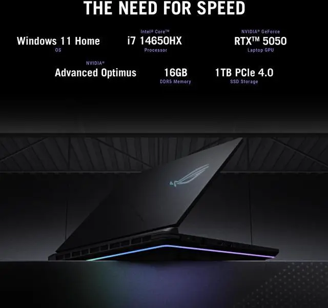 Alt view image 7 of 11 - ASUS ROG Strix G16 (2025) Gaming Laptop, 16 FHD+ 16:10 165Hz/3ms Display, RTX 5050, Core i7 14650HX, 16GB RAM, 1TB SSD, Win 11 H, G615JHR-DS74