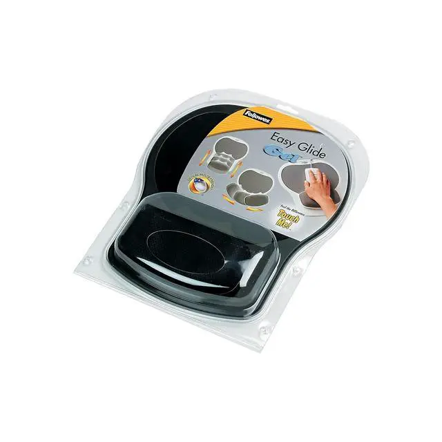 Alt view image 3 of 4 - Fellowes Easy Glide Gel Mouse Pad Wrist Rest - Black (93730)