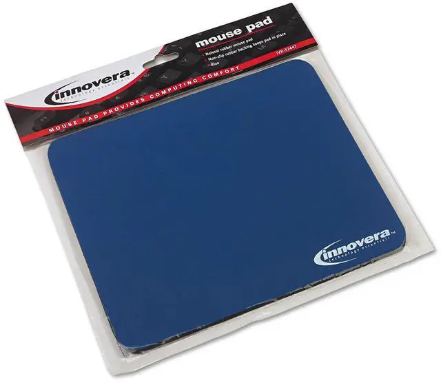 Alt view image 5 of 9 - Innovera Natural Rubber Mouse Pad, Blue (IVR52447)