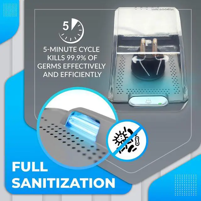 Alt view image 2 of 7 - DryBoost UV by Dry & Store | Maintenance System for Your Rechargeable Hearing Aids or Amplifiers - The Perfect Combination of Drying, Sanitizing, and Charging