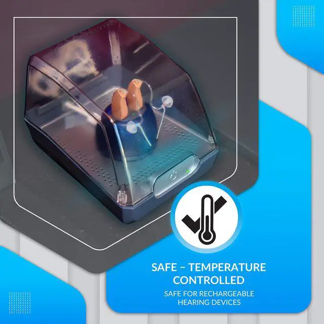 Alt view image 4 of 7 - DryBoost UV by Dry & Store | Maintenance System for Your Rechargeable Hearing Aids or Amplifiers - The Perfect Combination of Drying, Sanitizing, and Charging