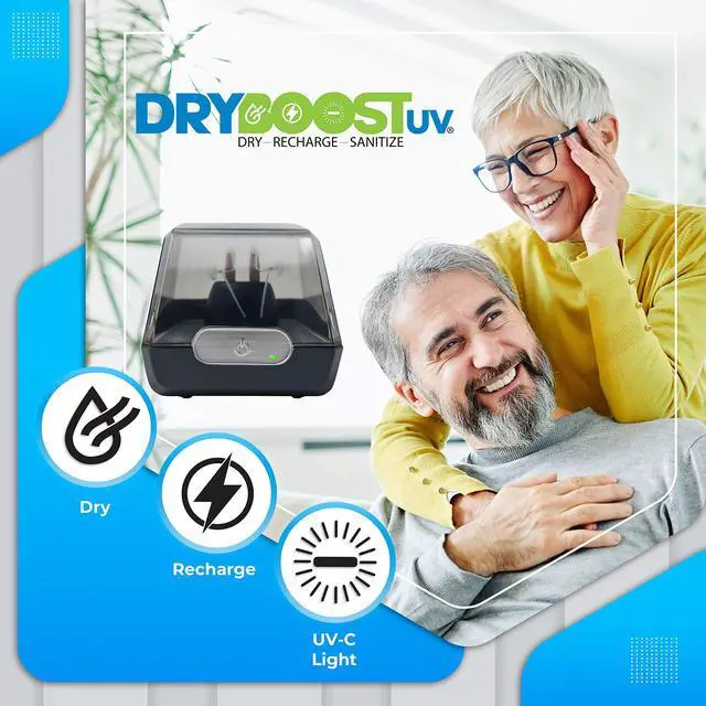 Alt view image 6 of 7 - DryBoost UV by Dry & Store | Maintenance System for Your Rechargeable Hearing Aids or Amplifiers - The Perfect Combination of Drying, Sanitizing, and Charging